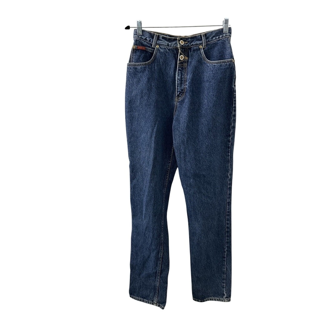 VTG Lawman Western Jeans Womens 9/10 Blue High Rise Relaxed Fit Rodeo Cowboy
